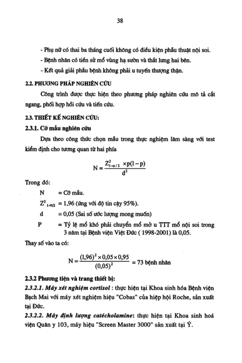 Nghiên cứu chẩn đoán và điều trị phẫu thuật nội soi các u tuyến thượng thận lành tính tại bệnh viện Việt Đức giai đoạn 1998 2005 7 1