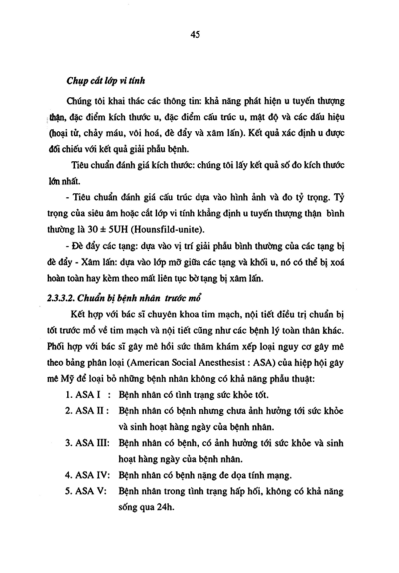 Nghiên cứu chẩn đoán và điều trị phẫu thuật nội soi các u tuyến thượng thận lành tính tại bệnh viện Việt Đức giai đoạn 1998 2005 7 8