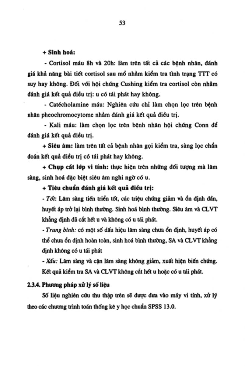 Nghiên cứu chẩn đoán và điều trị phẫu thuật nội soi các u tuyến thượng thận lành tính tại bệnh viện Việt Đức giai đoạn 1998 2005 8 8