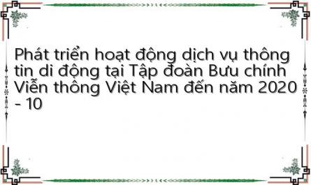 Phát triển hoạt động dịch vụ thông tin di động tại Tập đoàn Bưu chính Viễn thông Việt Nam đến năm 2020 - 10