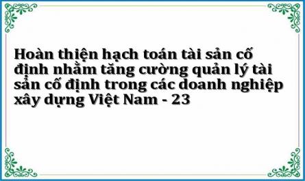 Hoàn thiện hạch toán tài sản cố định nhằm tăng cường quản lý tài sản cố định trong các doanh nghiệp xây dựng Việt Nam - 23