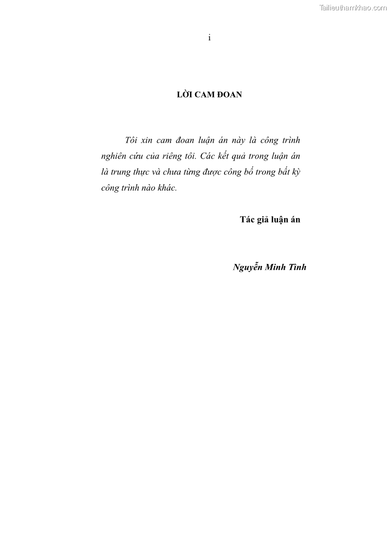 Luận án tiến sĩ kinh tế Các giải pháp Marketing nhằm tăng sức cạnh tranh trong kinh doanh vận chuyển hành khách của Hãng Hàng không Quốc gia Việt Nam - 1 Trang 1