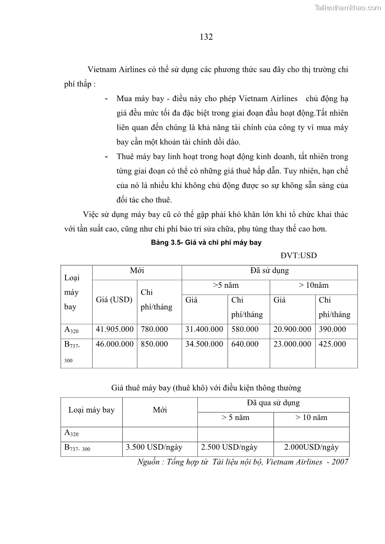 Luận án tiến sĩ kinh tế Các giải pháp Marketing nhằm tăng sức cạnh tranh trong kinh doanh vận chuyển hành khách của Hãng Hàng không Quốc gia Việt Nam - 24 Trang 139