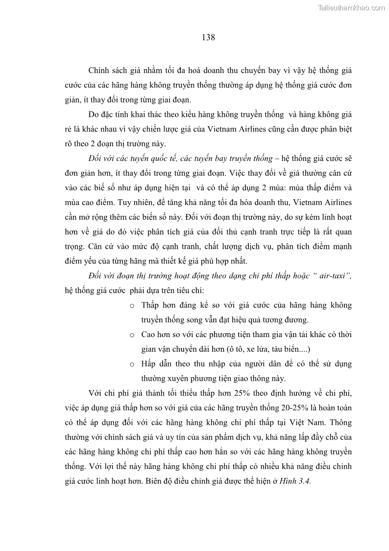 Luận án tiến sĩ kinh tế Các giải pháp Marketing nhằm tăng sức cạnh tranh trong kinh doanh vận chuyển hành khách của Hãng Hàng không Quốc gia Việt Nam - 25 Trang 145