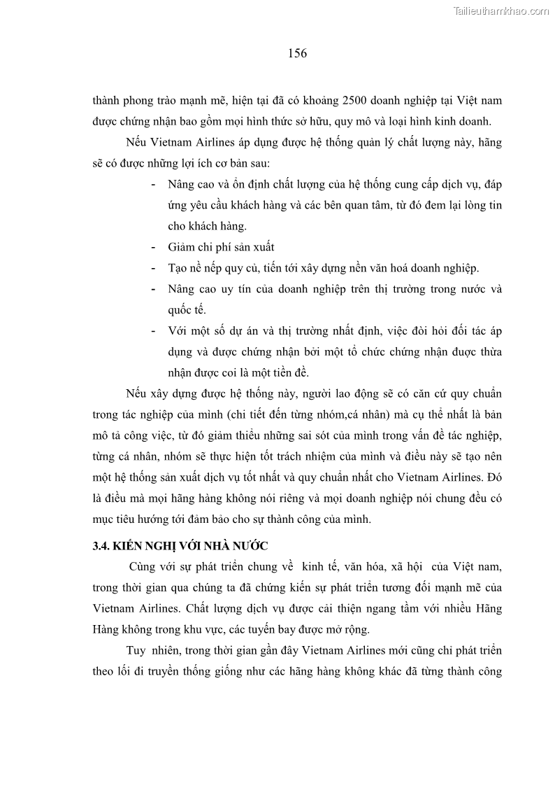 Luận án tiến sĩ kinh tế Các giải pháp Marketing nhằm tăng sức cạnh tranh trong kinh doanh vận chuyển hành khách của Hãng Hàng không Quốc gia Việt Nam - 28 Trang 163