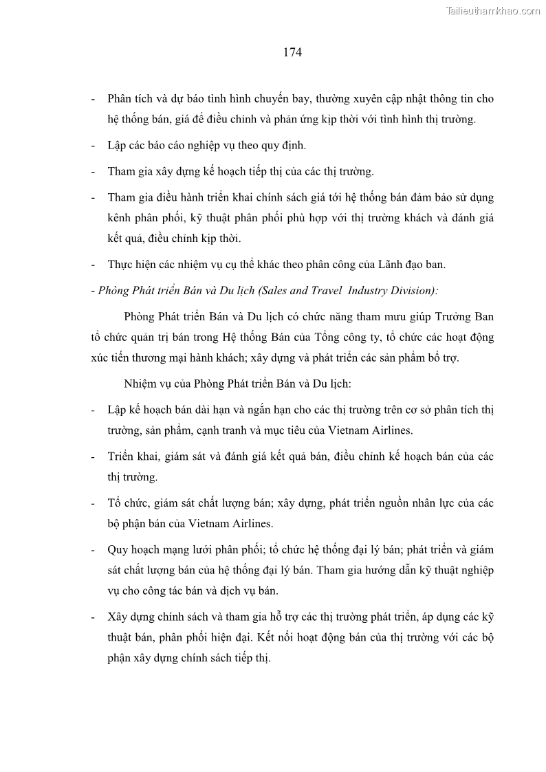 Luận án tiến sĩ kinh tế Các giải pháp Marketing nhằm tăng sức cạnh tranh trong kinh doanh vận chuyển hành khách của Hãng Hàng không Quốc gia Việt Nam - 31 Trang 181