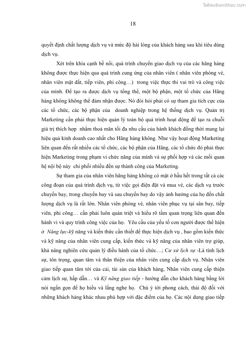 Luận án tiến sĩ kinh tế Các giải pháp Marketing nhằm tăng sức cạnh tranh trong kinh doanh vận chuyển hành khách của Hãng Hàng không Quốc gia Việt Nam - 5 Trang 25