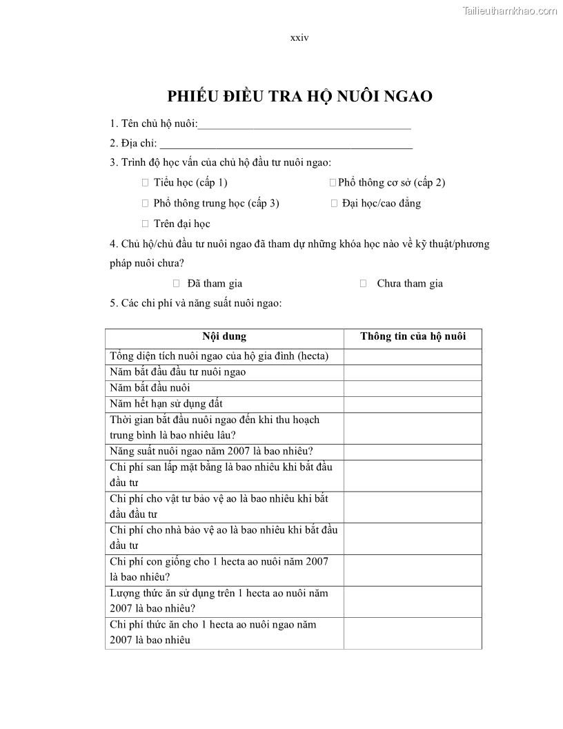 Luận án tiến sĩ kinh tế Giá trị kinh tế của tài nguyên đất ngập nước tại cửa sông Ba Lạt tỉnh Nam Định - 32 Trang 187