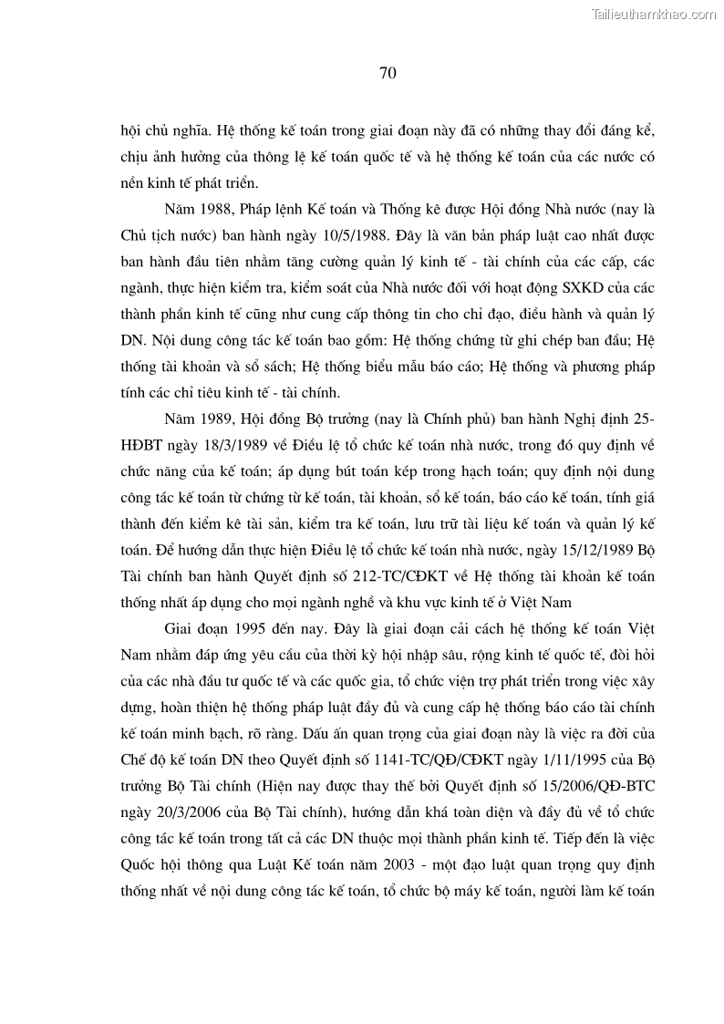 Luận án tiến sĩ kinh tế Hoàn thiện hạch toán tài sản cố định nhằm tăng cường quản lý tài sản cố định trong các doanh nghiệp xây dựng Việt Nam - 14 Trang 79