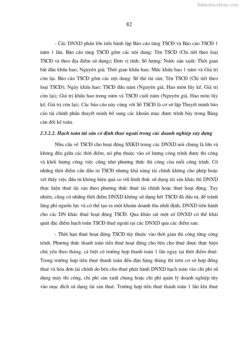 Luận án tiến sĩ kinh tế Hoàn thiện hạch toán tài sản cố định nhằm tăng cường quản lý tài sản cố định trong các doanh nghiệp xây dựng Việt Nam - 16 Trang 91