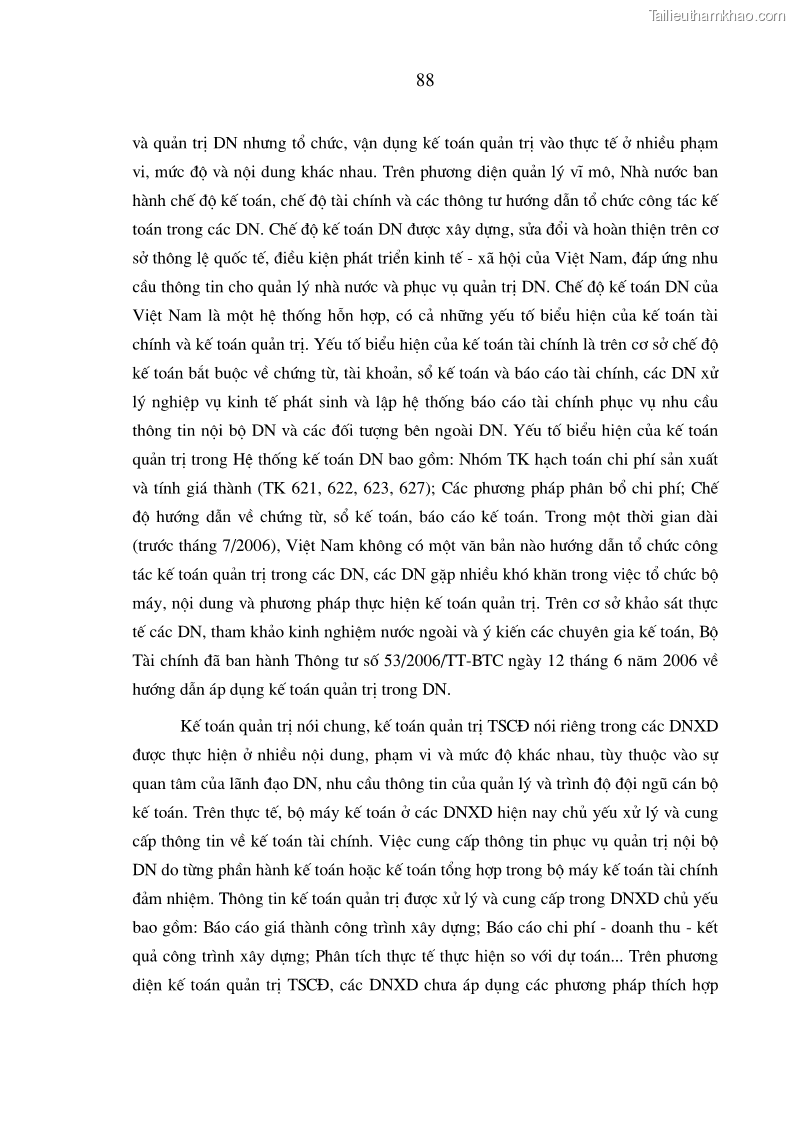Luận án tiến sĩ kinh tế Hoàn thiện hạch toán tài sản cố định nhằm tăng cường quản lý tài sản cố định trong các doanh nghiệp xây dựng Việt Nam - 17 Trang 97