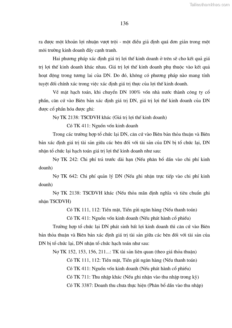 Luận án tiến sĩ kinh tế Hoàn thiện hạch toán tài sản cố định nhằm tăng cường quản lý tài sản cố định trong các doanh nghiệp xây dựng Việt Nam - 25 Trang 145