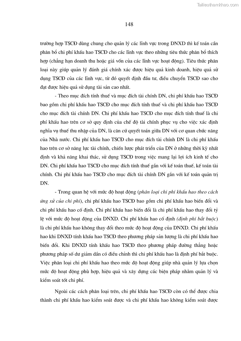 Luận án tiến sĩ kinh tế Hoàn thiện hạch toán tài sản cố định nhằm tăng cường quản lý tài sản cố định trong các doanh nghiệp xây dựng Việt Nam - 27 Trang 157