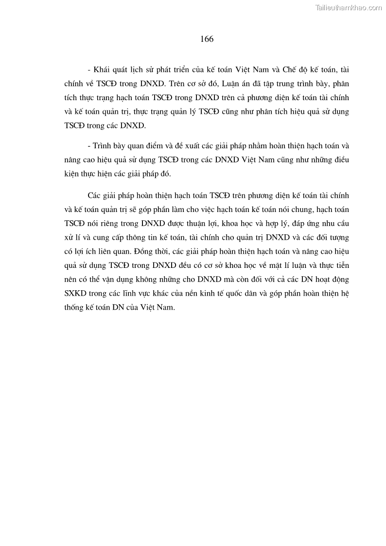 Luận án tiến sĩ kinh tế Hoàn thiện hạch toán tài sản cố định nhằm tăng cường quản lý tài sản cố định trong các doanh nghiệp xây dựng Việt Nam - 30 Trang 175