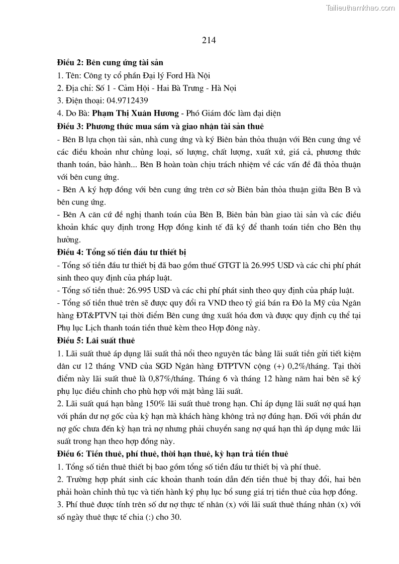 Luận án tiến sĩ kinh tế Hoàn thiện hạch toán tài sản cố định nhằm tăng cường quản lý tài sản cố định trong các doanh nghiệp xây dựng Việt Nam - 38 Trang 223