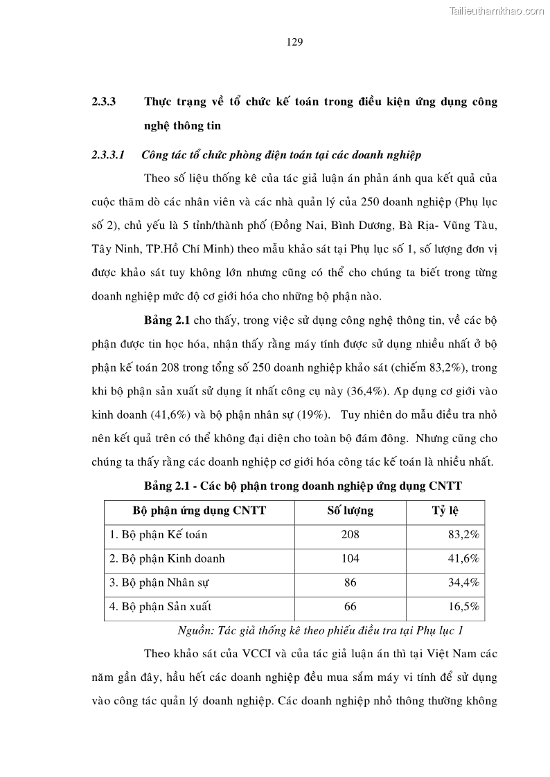 Luận án tiến sĩ kinh tế Một số giải pháp nâng cao chất lượng tổ chức sử dụng phần mềm kế toán doanh nghiệp Việt Nam - 14 Trang 79