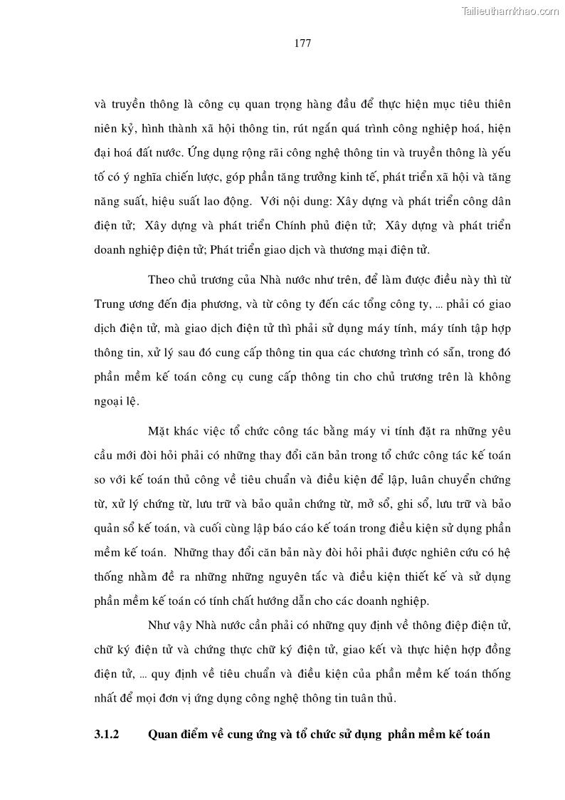 Luận án tiến sĩ kinh tế Một số giải pháp nâng cao chất lượng tổ chức sử dụng phần mềm kế toán doanh nghiệp Việt Nam - 22 Trang 127