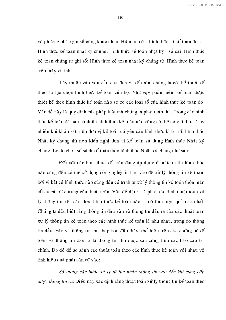 Luận án tiến sĩ kinh tế Một số giải pháp nâng cao chất lượng tổ chức sử dụng phần mềm kế toán doanh nghiệp Việt Nam - 23 Trang 133