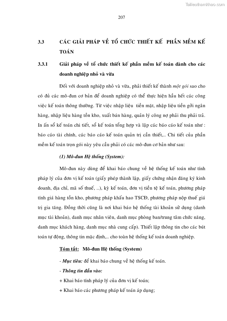 Luận án tiến sĩ kinh tế Một số giải pháp nâng cao chất lượng tổ chức sử dụng phần mềm kế toán doanh nghiệp Việt Nam - 27 Trang 157