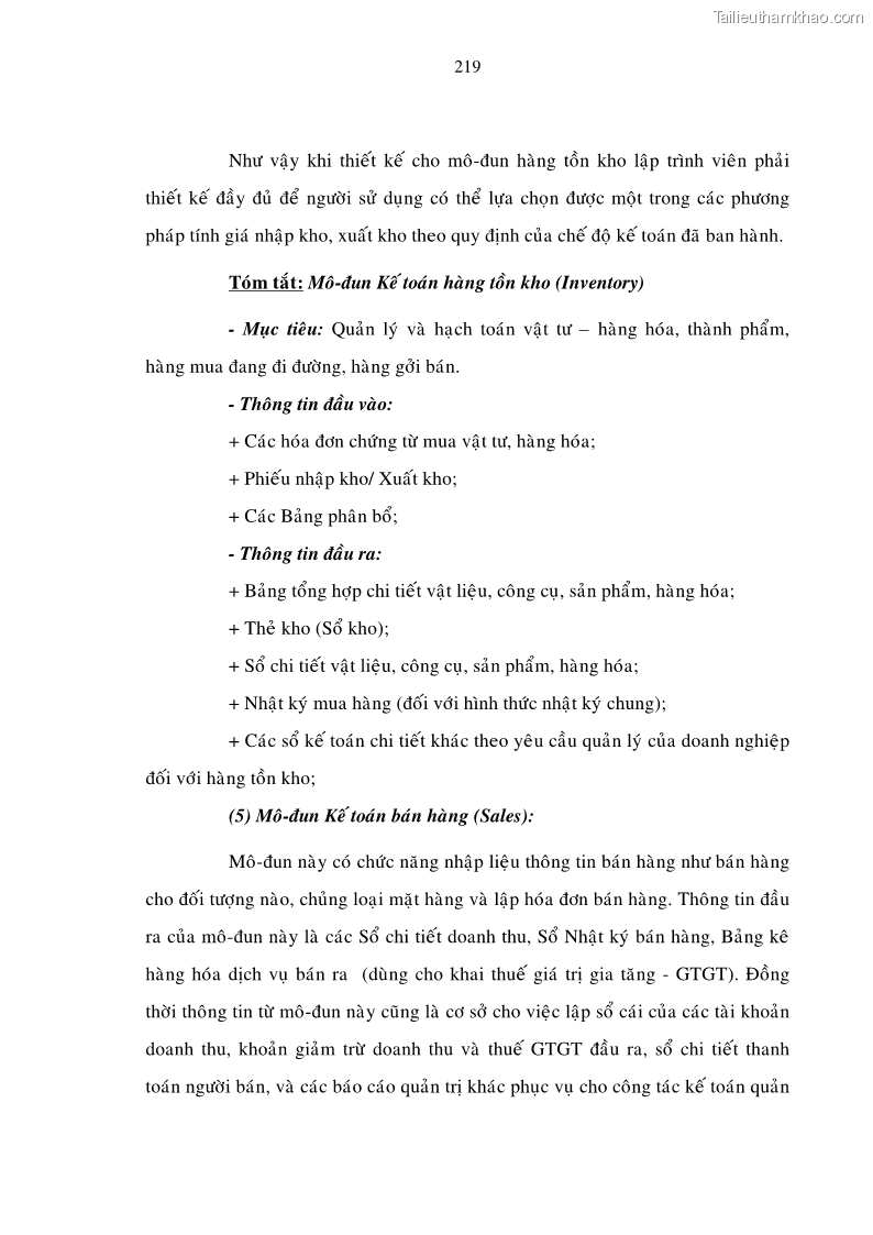 Luận án tiến sĩ kinh tế Một số giải pháp nâng cao chất lượng tổ chức sử dụng phần mềm kế toán doanh nghiệp Việt Nam - 29 Trang 169