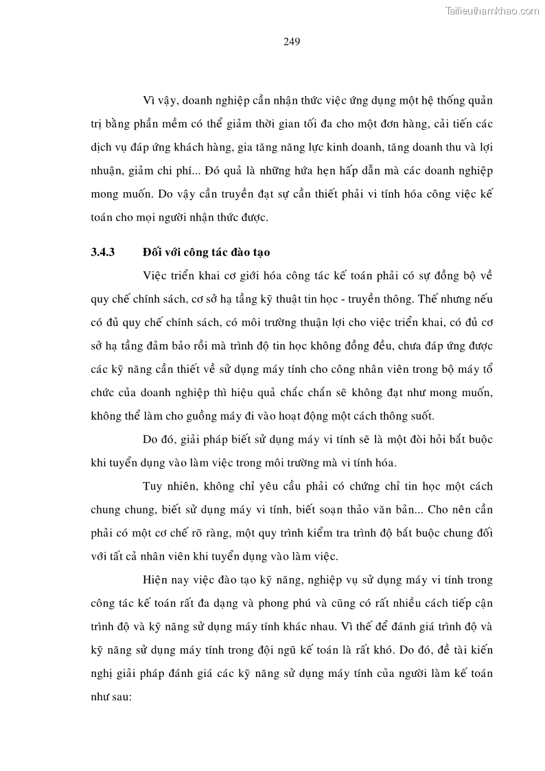 Luận án tiến sĩ kinh tế Một số giải pháp nâng cao chất lượng tổ chức sử dụng phần mềm kế toán doanh nghiệp Việt Nam - 34 Trang 199