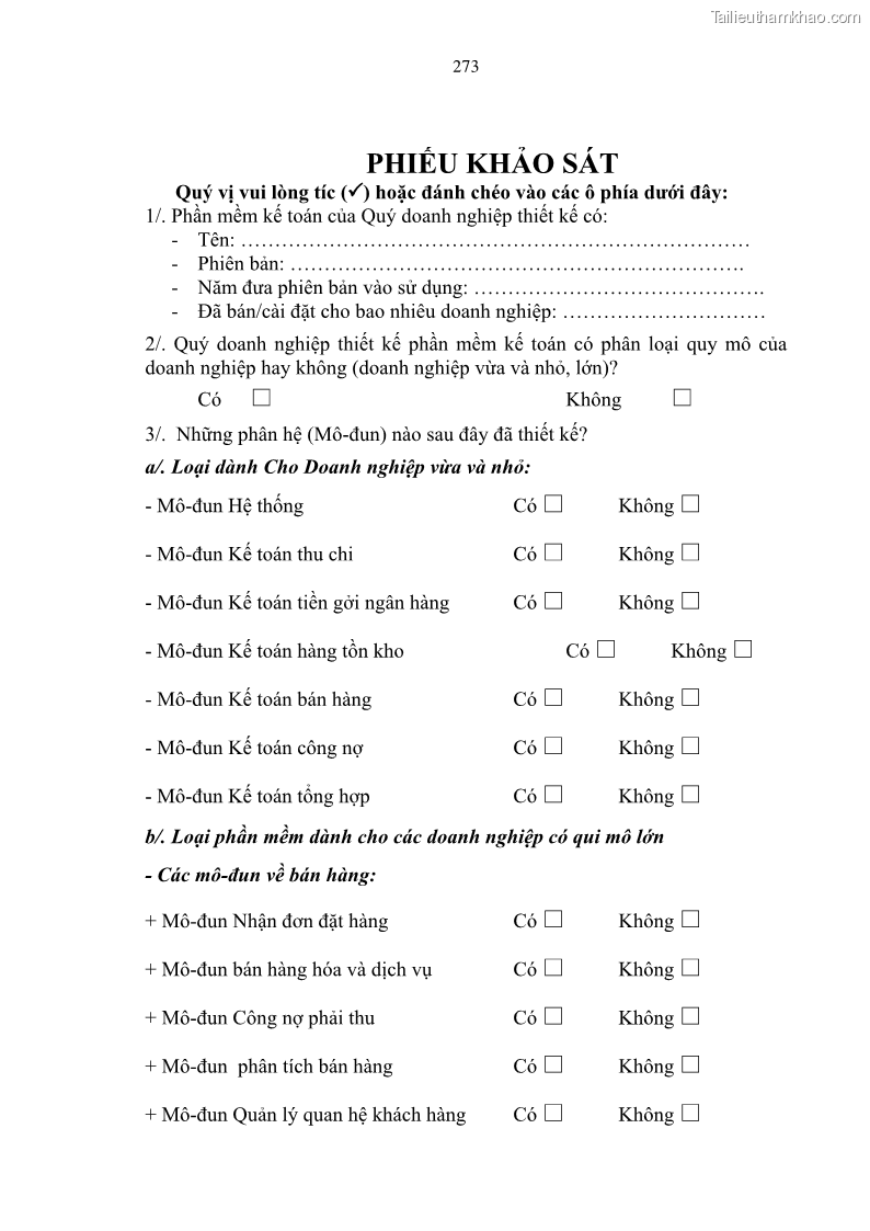 Luận án tiến sĩ kinh tế Một số giải pháp nâng cao chất lượng tổ chức sử dụng phần mềm kế toán doanh nghiệp Việt Nam - 38 Trang 223