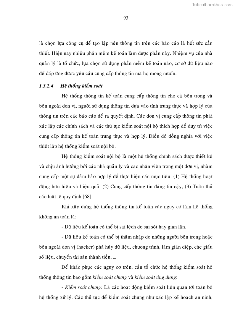 Luận án tiến sĩ kinh tế Một số giải pháp nâng cao chất lượng tổ chức sử dụng phần mềm kế toán doanh nghiệp Việt Nam - 8 Trang 43