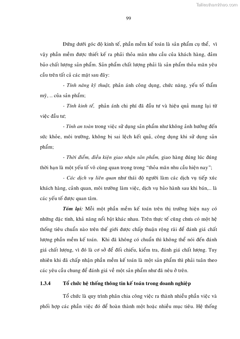 Luận án tiến sĩ kinh tế Một số giải pháp nâng cao chất lượng tổ chức sử dụng phần mềm kế toán doanh nghiệp Việt Nam - 9 Trang 49