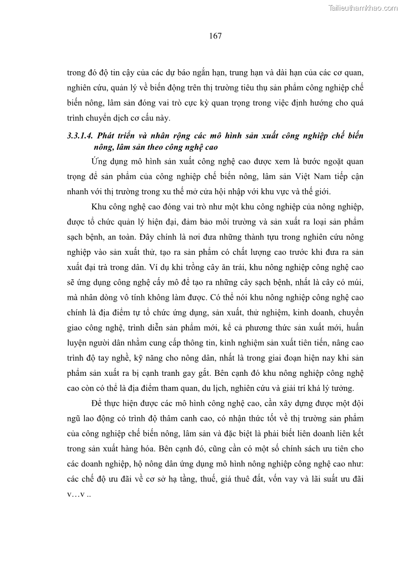 Luận án tiến sĩ kinh tế Phát triển công nghiệp chế biến nông, lâm sản trên địa bàn các tỉnh vùng Bắc Trung Bộ - 30 Trang 175