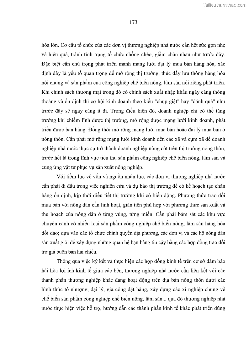 Luận án tiến sĩ kinh tế Phát triển công nghiệp chế biến nông, lâm sản trên địa bàn các tỉnh vùng Bắc Trung Bộ - 31 Trang 181