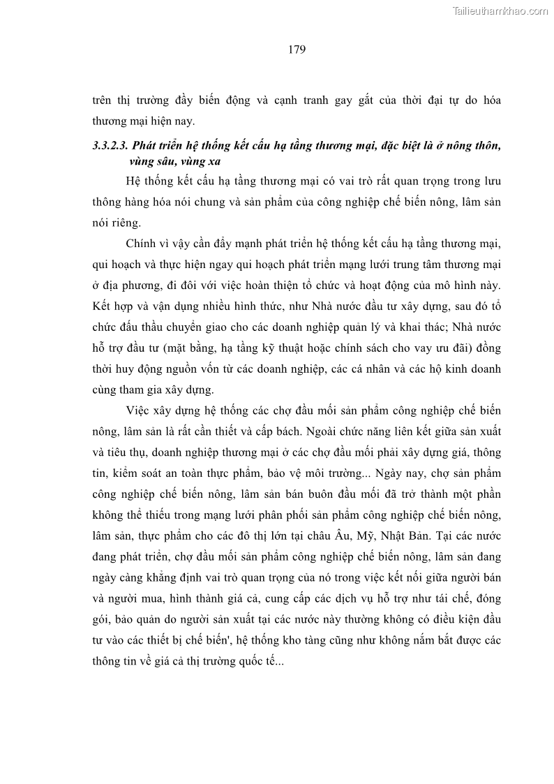Luận án tiến sĩ kinh tế Phát triển công nghiệp chế biến nông, lâm sản trên địa bàn các tỉnh vùng Bắc Trung Bộ - 32 Trang 187