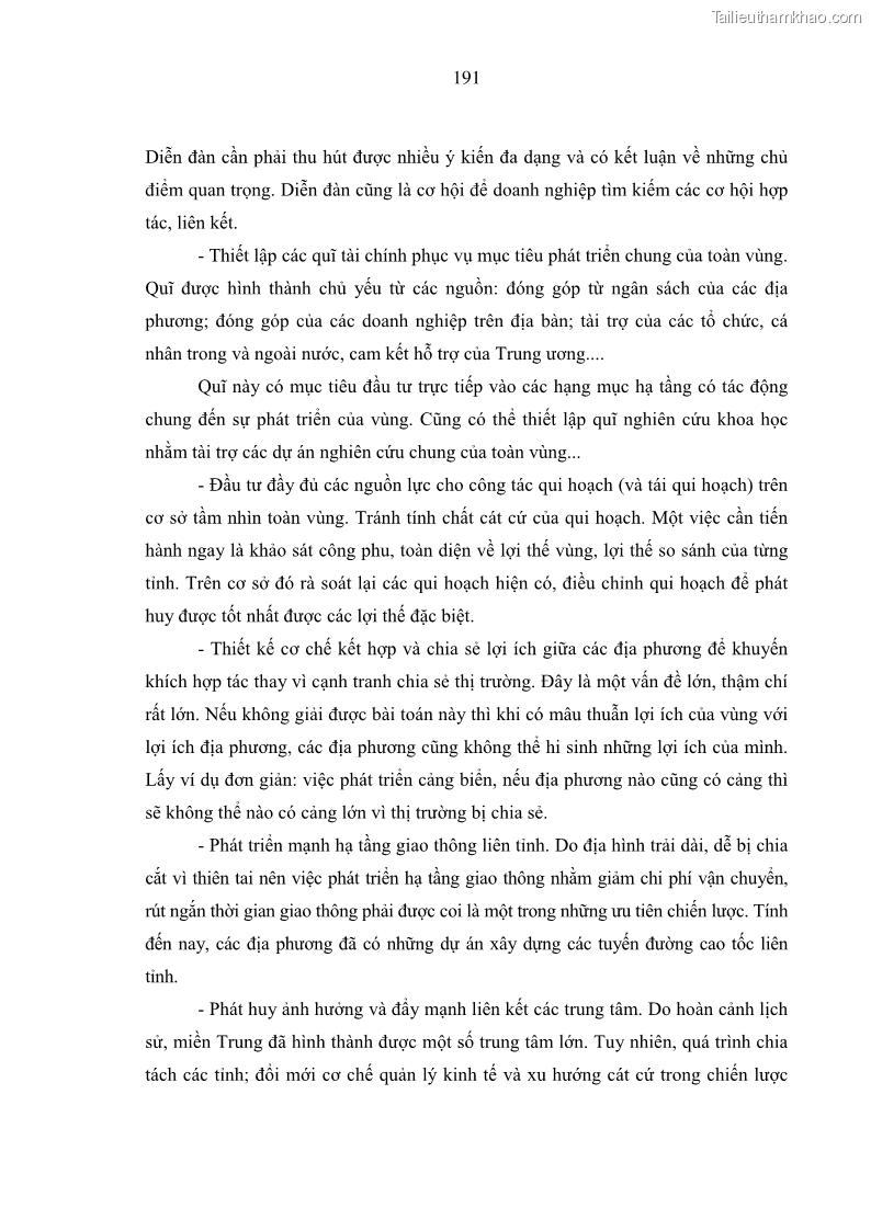 Luận án tiến sĩ kinh tế Phát triển công nghiệp chế biến nông, lâm sản trên địa bàn các tỉnh vùng Bắc Trung Bộ - 34 Trang 199