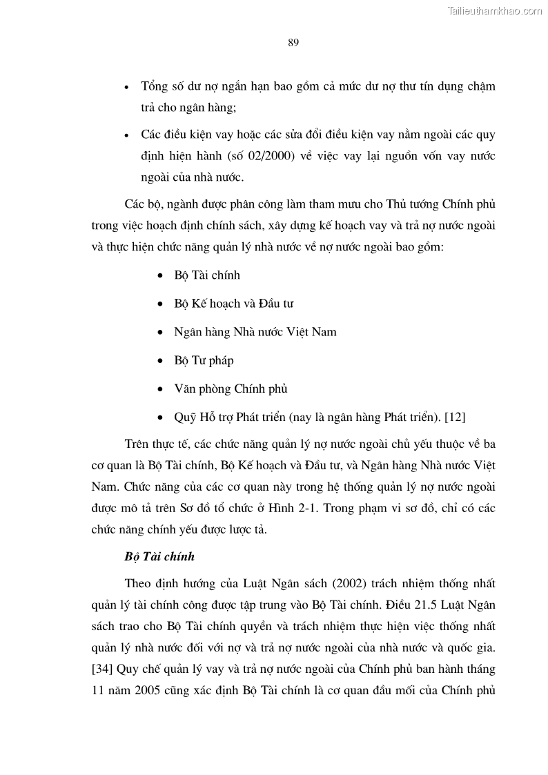 Luận án tiến sĩ kinh tế Tăng cường quản lý nợ nước ngoài ở Việt Nam - 17 Trang 97