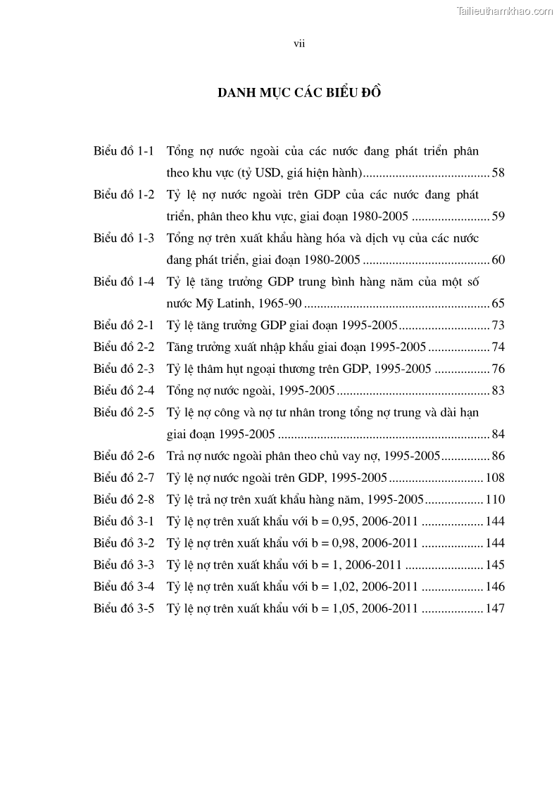 Luận án tiến sĩ kinh tế Tăng cường quản lý nợ nước ngoài ở Việt Nam - 2 Trang 7