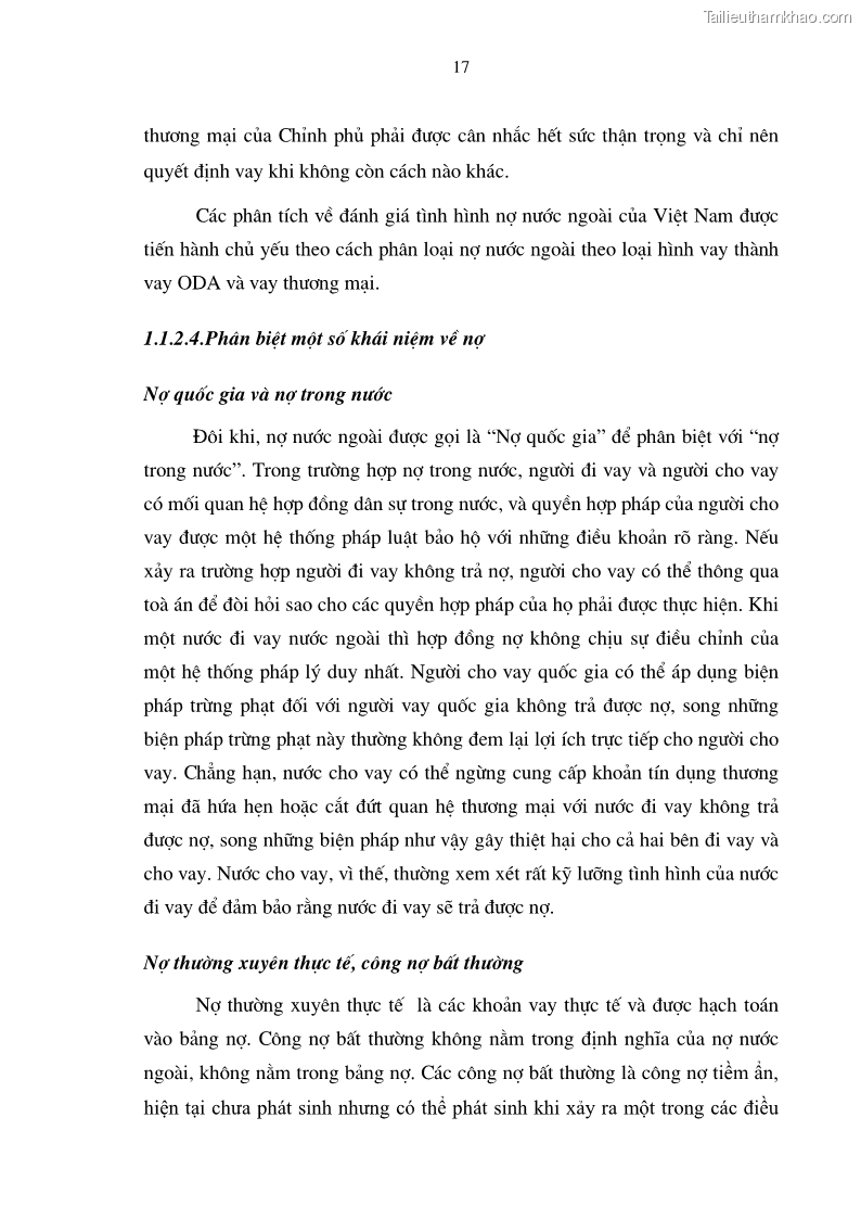 Luận án tiến sĩ kinh tế Tăng cường quản lý nợ nước ngoài ở Việt Nam - 5 Trang 25