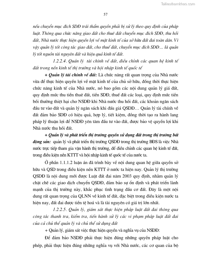 Luận án tiến sĩ kinh tế Tăng cường vai trò quản lý của nhà nước đối với đất đai trong quá trình đô thị hóa ở thành phố Hà Nội - 11 Trang 61