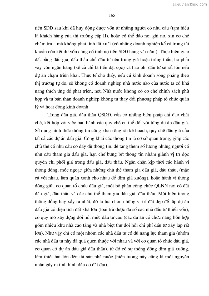 Luận án tiến sĩ kinh tế Tăng cường vai trò quản lý của nhà nước đối với đất đai trong quá trình đô thị hóa ở thành phố Hà Nội - 29 Trang 169
