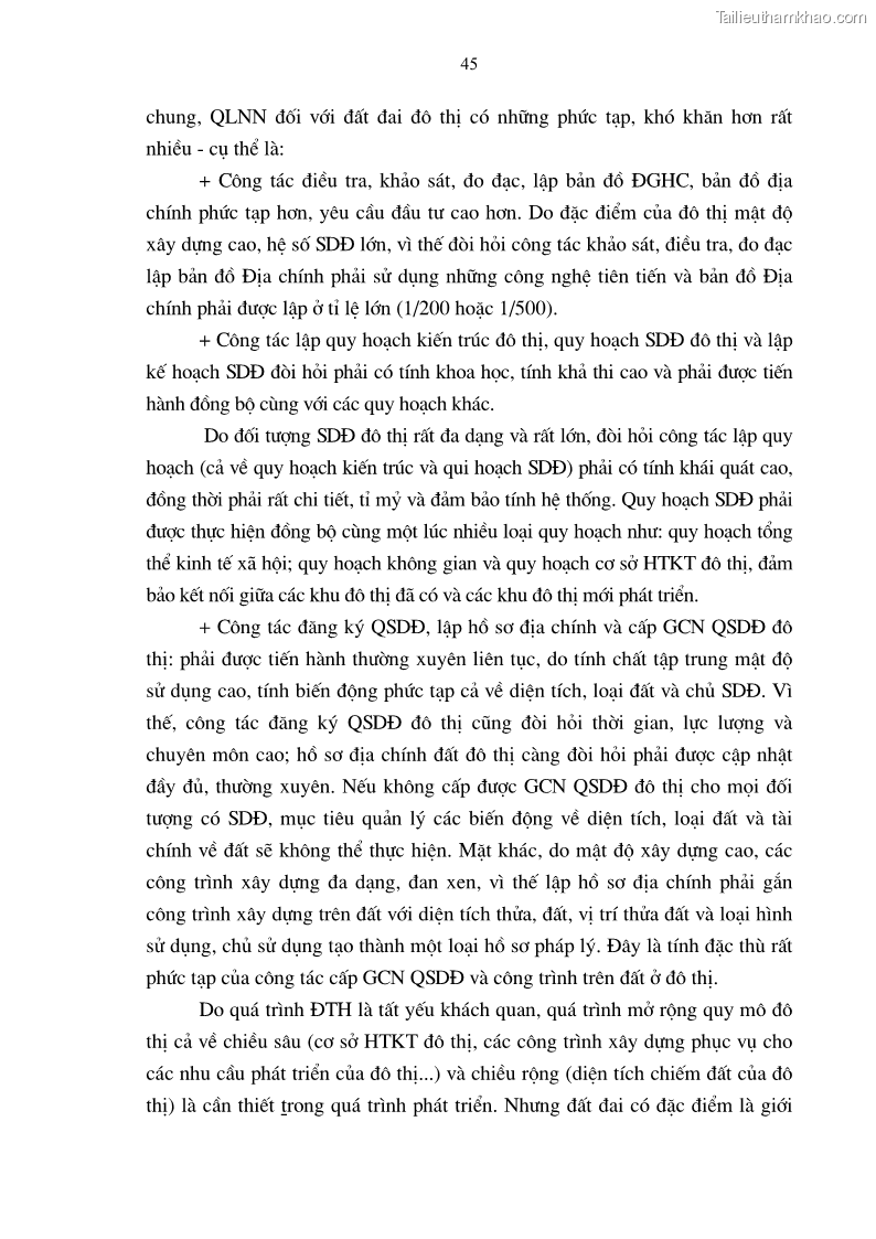 Luận án tiến sĩ kinh tế Tăng cường vai trò quản lý của nhà nước đối với đất đai trong quá trình đô thị hóa ở thành phố Hà Nội - 9 Trang 49