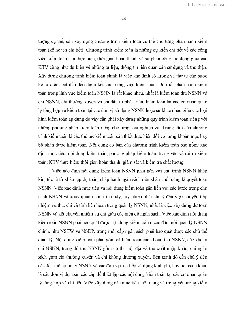 Luận án tiến sĩ kinh tế Tổ chức kiểm toán ngân sách nhà nước do Kiểm toán Nhà nước Việt Nam thực hiện - 10 Trang 55