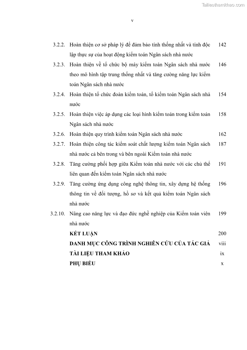 Luận án tiến sĩ kinh tế Tổ chức kiểm toán ngân sách nhà nước do Kiểm toán Nhà nước Việt Nam thực hiện - 2 Trang 7
