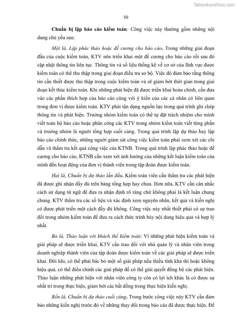 Luận án tiến sĩ kinh tế Tổ chức kiểm toán nội bộ trong các tập đoàn kinh tế của Việt Nam - 10 Trang 55