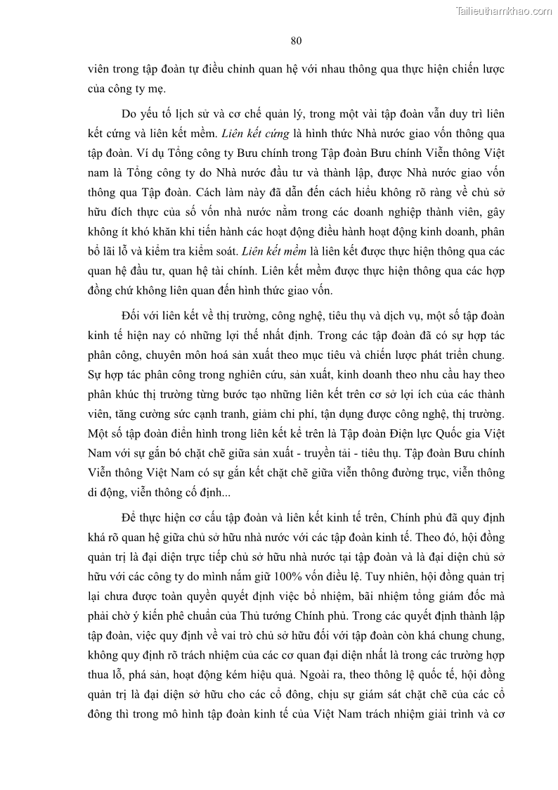 Luận án tiến sĩ kinh tế Tổ chức kiểm toán nội bộ trong các tập đoàn kinh tế của Việt Nam - 15 Trang 85