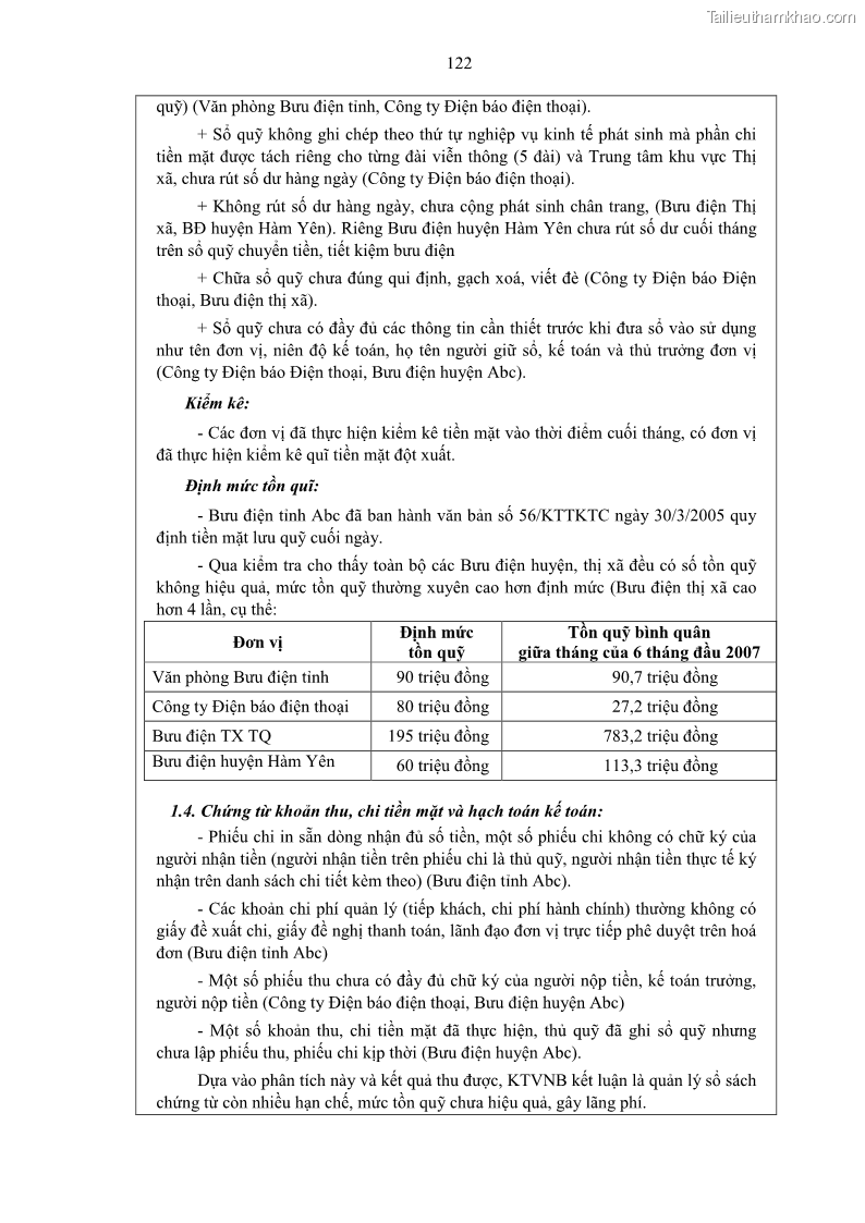 Luận án tiến sĩ kinh tế Tổ chức kiểm toán nội bộ trong các tập đoàn kinh tế của Việt Nam - 22 Trang 127