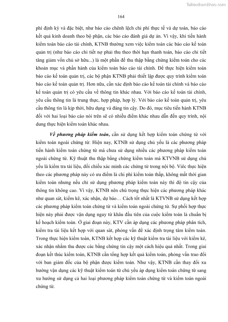Luận án tiến sĩ kinh tế Tổ chức kiểm toán nội bộ trong các tập đoàn kinh tế của Việt Nam - 29 Trang 169