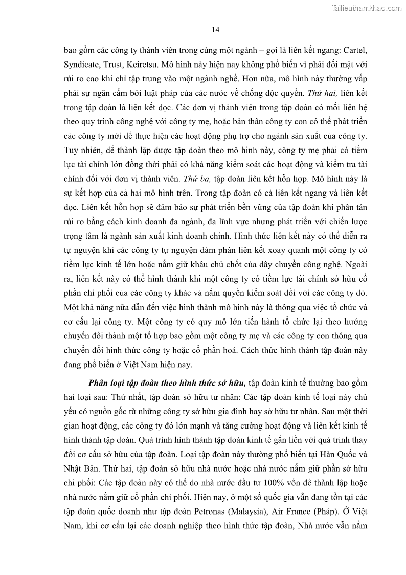 Luận án tiến sĩ kinh tế Tổ chức kiểm toán nội bộ trong các tập đoàn kinh tế của Việt Nam - 4 Trang 19