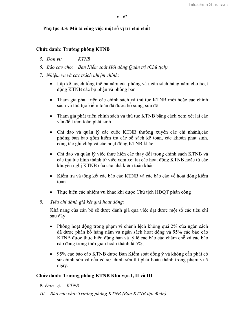 Luận án tiến sĩ kinh tế Tổ chức kiểm toán nội bộ trong các tập đoàn kinh tế của Việt Nam - 46 Trang 271