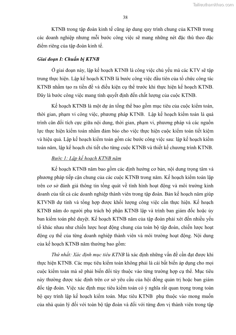 Luận án tiến sĩ kinh tế Tổ chức kiểm toán nội bộ trong các tập đoàn kinh tế của Việt Nam - 8 Trang 43