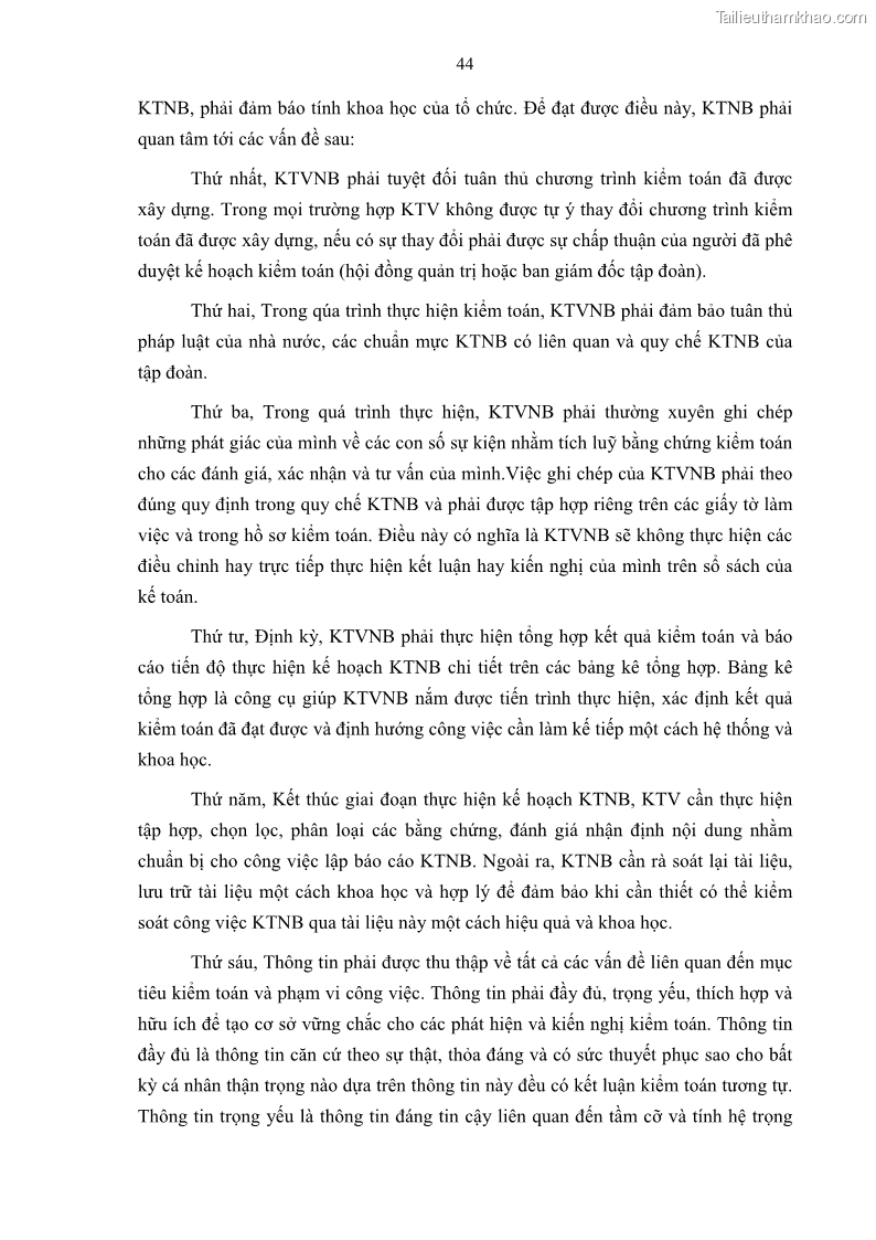 Luận án tiến sĩ kinh tế Tổ chức kiểm toán nội bộ trong các tập đoàn kinh tế của Việt Nam - 9 Trang 49