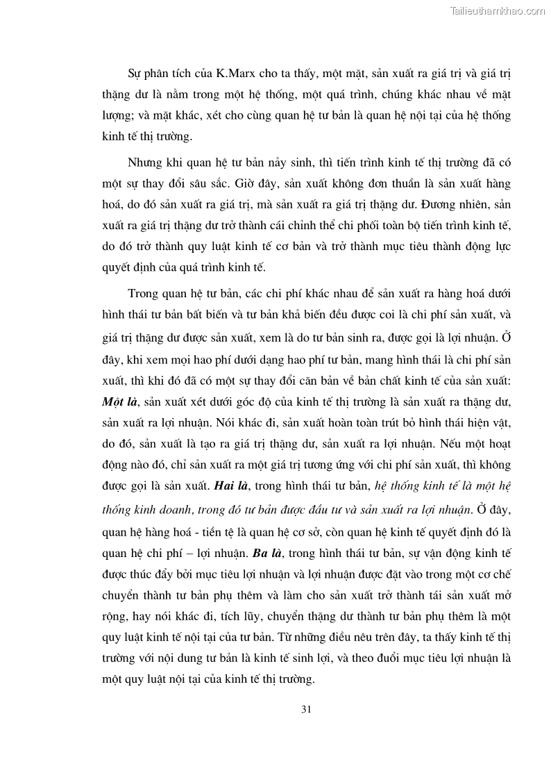 Luận án tiến sĩ kinh tế Vận dụng quan hệ phân phối thu nhập cá nhân trong nền kinh tế thị trường định hướng xã hội chủ nghĩa vào Tập đoàn Điện lực Việt Nam - 6 Trang 31