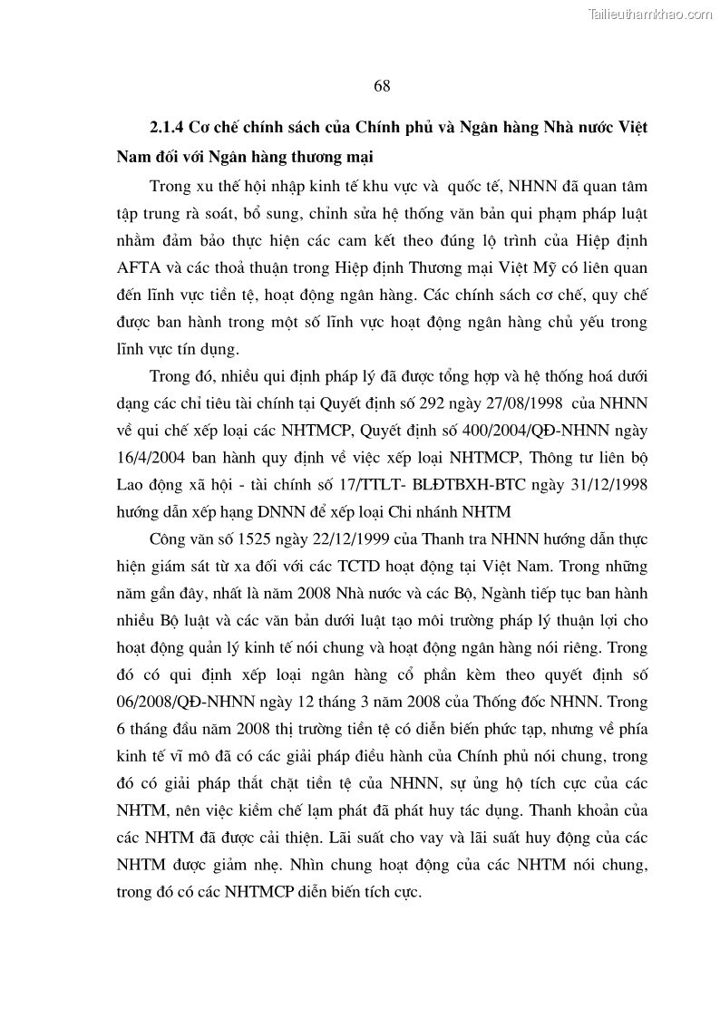 Luận án tiến sĩ Nâng cao hiệu quả sử dụng vốn của các ngân hàng thương mại trên địa bàn Hà Nội trong tiến trình hội nhập quốc tế - 14 Trang 79